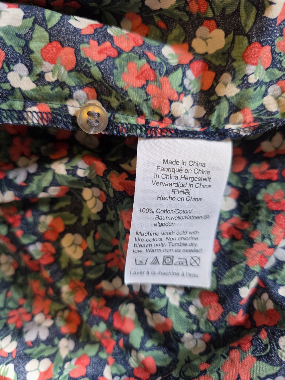 J Crew Liberty London Slim Perfect Shirt Sarah Floral Cotton Button Down Front - Picture 6 of 6